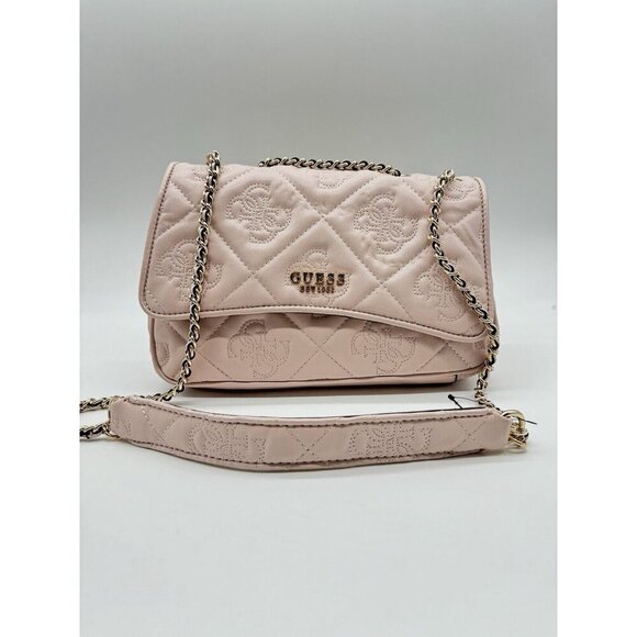 GUESS Marieke faux-leather flap convertible shoulder crossbody bag - Light Pink - Picture 6 of 10